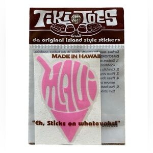 MAUI Shave Ice Tiki Toes 2” Island Style Vinyl Sticker - Made in Hawaii - NEW